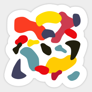 Abstract Colorful Shapes #1 Sticker